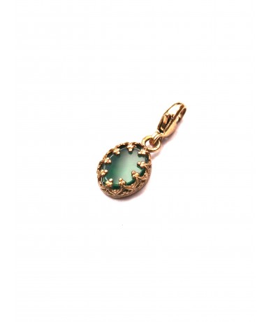 Pendentif Agate Verte -...