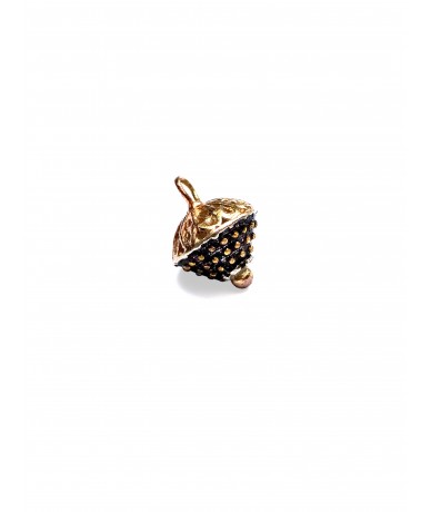 Spinning top acorn charm pendant